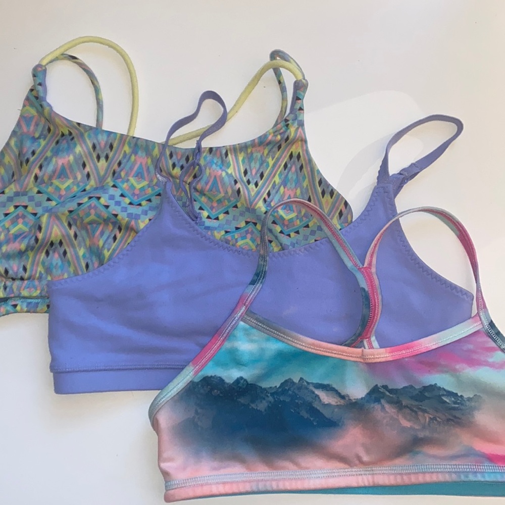 set of 3 lululemon kids sports bras